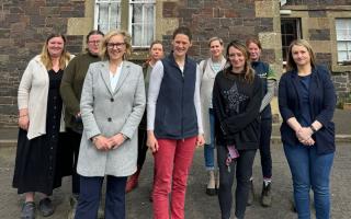 Rachael Hamilton (front left) has launched a campaign to prevent the closure of Westruther Nursery
