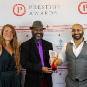 Emily Macinnes and Bosco Santimano of You Can Cook were given their award by Prestige Awards founder Osmaan Mahmood