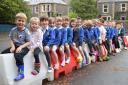 Pupils at St Peter's enjoying Happy Shoesday