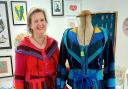 Wilma Bouwmeester with her Lyudmila coat, one of her upcycling projects which she auctioned off in support of the Ukraine Crisis appeal. Photo: Heleen Kennedy