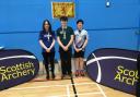 Winning archers – Eleanor Macdonald (left), Jack Lukacs (centre) and Saoirse Cruickshank (right)