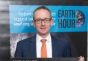 MP showing support for WWF UK Earth Hour, Westminster Palace, London19th March.2019.