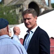 David Coulthard mixing with fans at Borders Book Festival. Photos: Walter Johnston