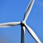 Stock image of a wind turbine