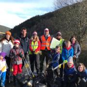 Great Borders River Clean volunteers at Innerleithen during a previous event