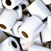 Stock image of toilet rolls