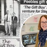 Stephanie Morrison at the Gift Box (inset) is celebrating 25 years of her Peebles business. Photo: Mark Davey