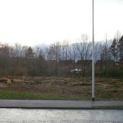 A woodland area in Tweedbank has been destroyed to make way for tapestry building
