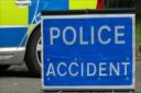 Two-vehicle crash partially blocks the A1