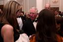 The Prince of Wales meeting guests at a dinner in London earlier this month. Photo: Eamonn McCormack/PA Wire.