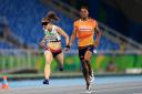Great Britain's Libby Clegg with guide Chris Clarke wins the Women's 200 metres - T11 Final during the sixth day of the 2016 Rio Paralympic Games in Rio de Janeiro, Brazil..