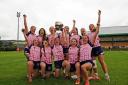 Women's Sevens.
Hearts & Balls MB with the trophy. Photo: Alan Wilson