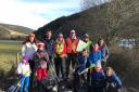 Great Borders River Clean volunteers at Innerleithen