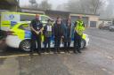Students from the Hawick High School’s Enhanced Learning Unit with Community Action Team officers police constables Ryan Stewart and Carin Tait-Logan