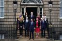 Newly elected First Minister of Scotland Humza Yousaf (centre) with his cabinet at Bute House