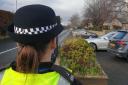 An officer carrying out speed checks in the Borders. Police Scotland