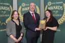Jill Paterson and Leanne Johnstone receiving the Award from Stephen Cotter, Chief Operating Office of CIE Tours.