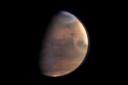 Mars as the spacecraft approaches the planet from a distance of 3.4 million miles (European Space Agency/AP)