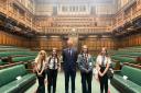 Berwickshire High School pupils with MP John Lamont