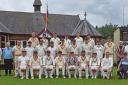 The Selkirk and MCC players and officials pose for the official photo at Philiphaugh on Sunday