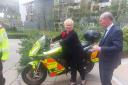 MSP Christine Grahame sponsored an event in Holyrood last week to raise awareness of the valuable service Blood Bikes Scotland  provide to NHS Scotland