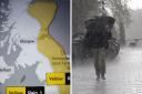MET Office extend yellow weather warning for rain affecting the Borders today