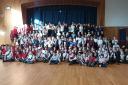 Borders primary school pupils at Scottish Country Dance event at Galashiels Academy
