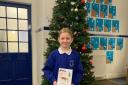 Katie Lukosius, who won this year's SBC Christmas card competition