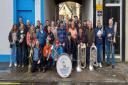 St Ronan's Silver Band gathered for a photo outside the Old Town Hall on Innerleithen High Street.