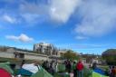 Activists have set up camp outside Holyrood