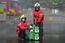 Firefighters in their new extreme-weather gear