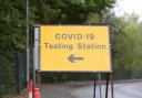 COVID-19 testing station at Netherdale, Galashiels.