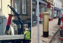 A replacement postbox has been installed in Peebles to honour local Olympian Scott Brash. Photo: Gregor Millar and Royal Mail