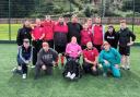 Darren Thomson with the Gala Fairydean Rovers Disability Para Football Squad