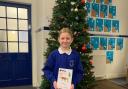 Katie Lukosius, who won this year's SBC Christmas card competition