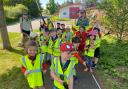 Youngsters who helped Lauder in Bloom during