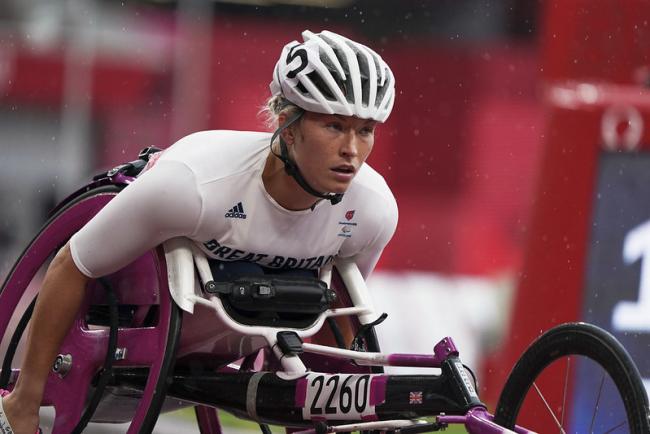 Samantha Kinghorn competing in Tokyo. Photo ParalympicsGB