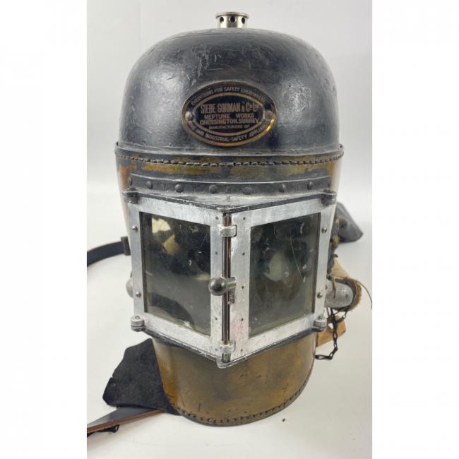 Siebe Gorman & Co. coal mine rescue smoke helmet