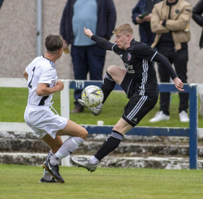 Action from Vale of Leithen v Gala Fairydean Rovers from earlier in the season. Photo Thomas Brown
