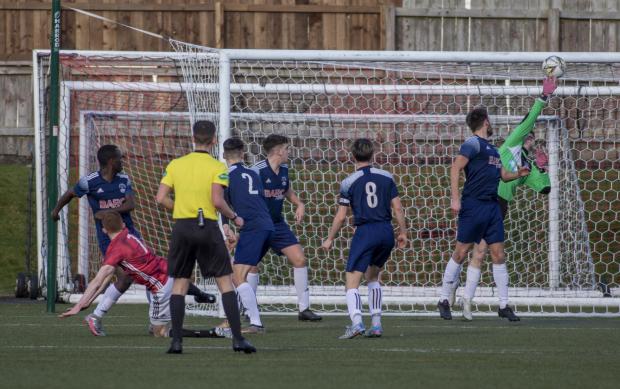 Border Telegraph: Action from Gala Fairydean Rovers v Vale of Leithen Picture: Thomas Brown 