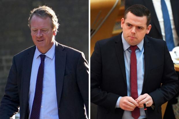 Scottish Secretary Alister Jack (left) and Scottish Tory leader Douglas Ross could both lose their seats in a snap General Election