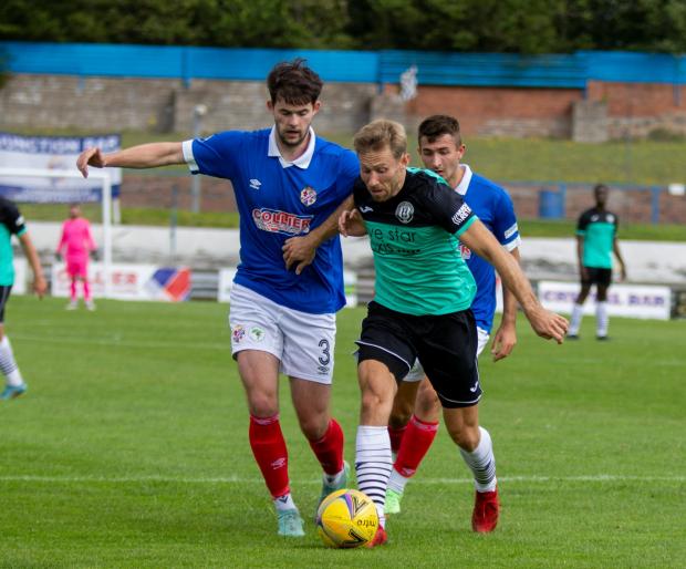 Border Telegraph: Action from Gala Fairydean Rovers v Cowdenbeath at Central Park on Saturday July 30 2022 Photo Thomas Brown