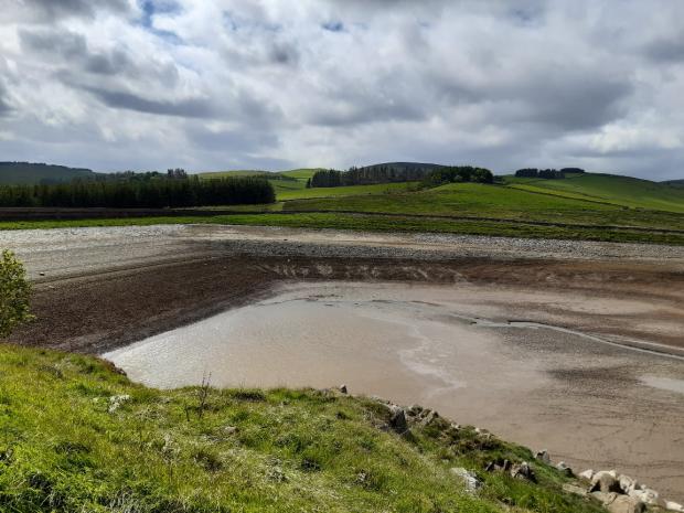 Border Telegraph: The drained reservoir. Photo: Scottish Water