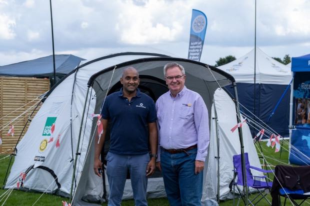 Sanj Srikanthan was joined by incoming Rotary International president, Gordon McInally