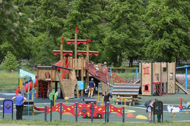 The destination playpark built at Victoria Park, Peebles, last year. Photo: Scottish Borders Council