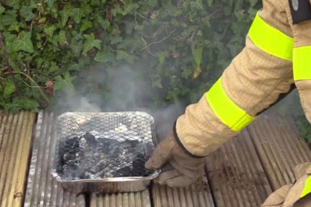 Screenshot from a public health warning on fire spreading from disposable single-use BBQs. Picture: Dublin Fire Brigade
