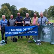 (L-R) James Marjoribanks (chair of Friends of BGH) , Stephen Amos, Fraser McLung, Keith Hare, Martin Baird and Nigel Brown (event organiser)