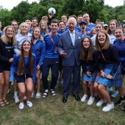 Prince Charles meets members of Team Scotland ahead of last night's opening ceremony