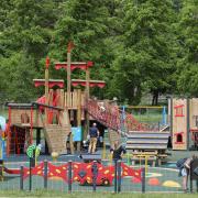 The destination playpark built at Victoria Park, Peebles, last year. Photo: Scottish Borders Council