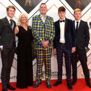 Doddie Weir (centre) and family arriving for the BBC Sports Personality of the year 2019 at The P&J Live, Aberdeen. Photo: Ian Rutherford/PA Wire